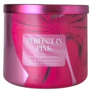 Bath & Body Works Three Wick Perfect In Pink Candle